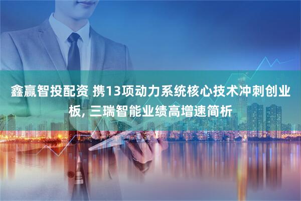 鑫赢智投配资 携13项动力系统核心技术冲刺创业板, 三瑞智能业绩高增速简析